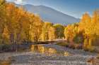 USA, Washington State. Autumn colors along the Methow River near Winthrop Art Print